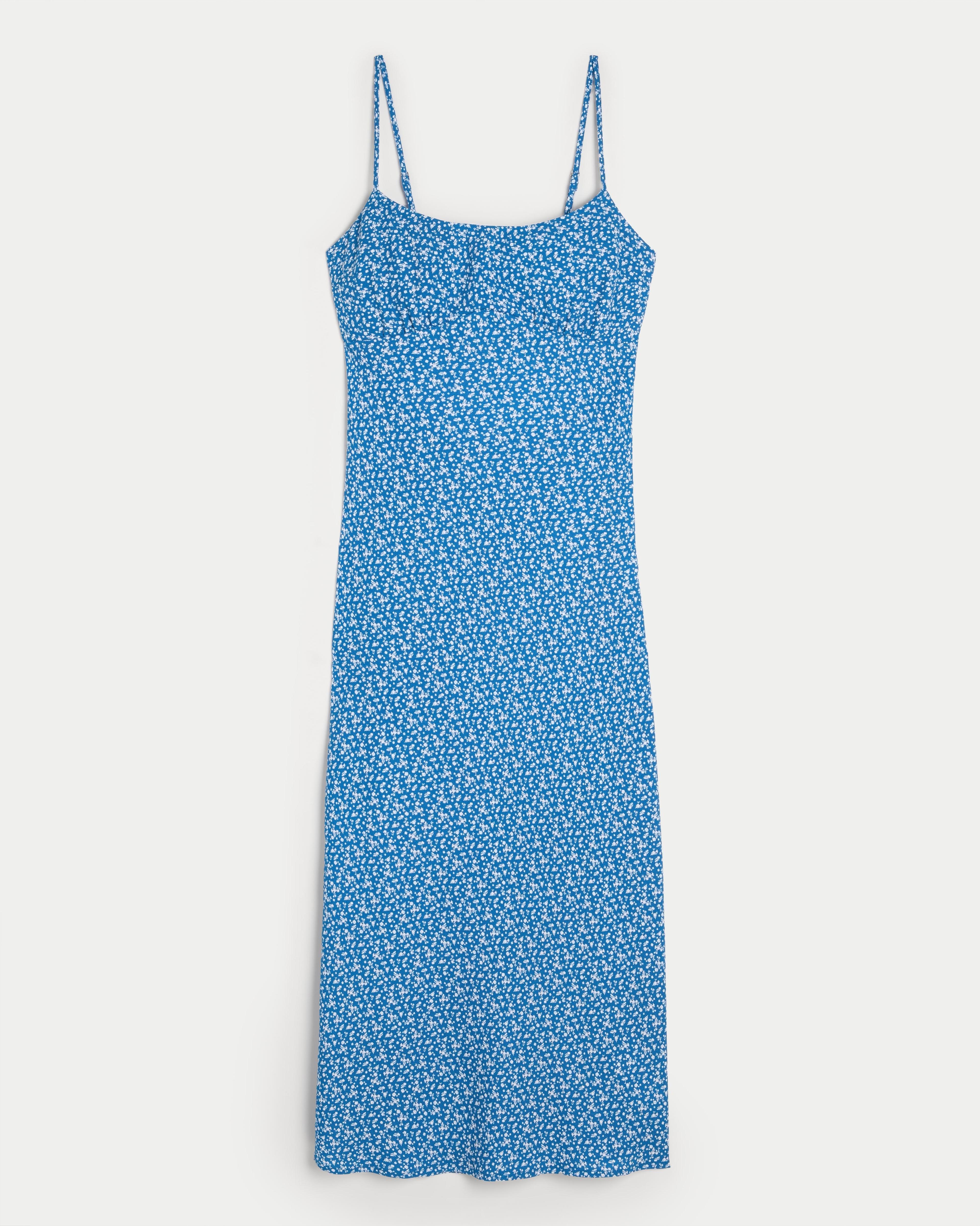 Crepe Open Back Midi Slip Dress Product Image