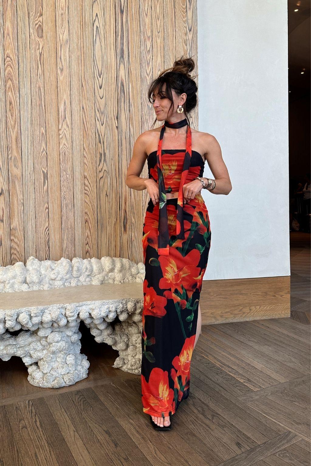 Amour Floral Maxi Skirt Product Image