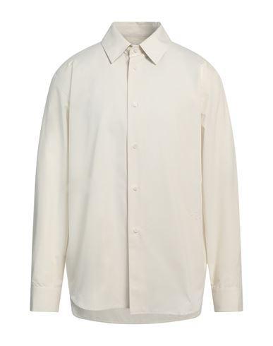 BURBERRY Man Shirt Cream Size L Cotton In White Product Image