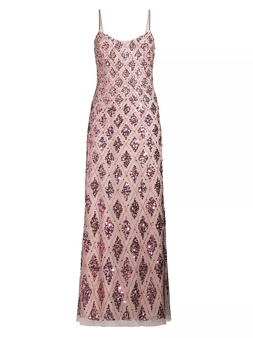 Sequin Mesh Gown Product Image