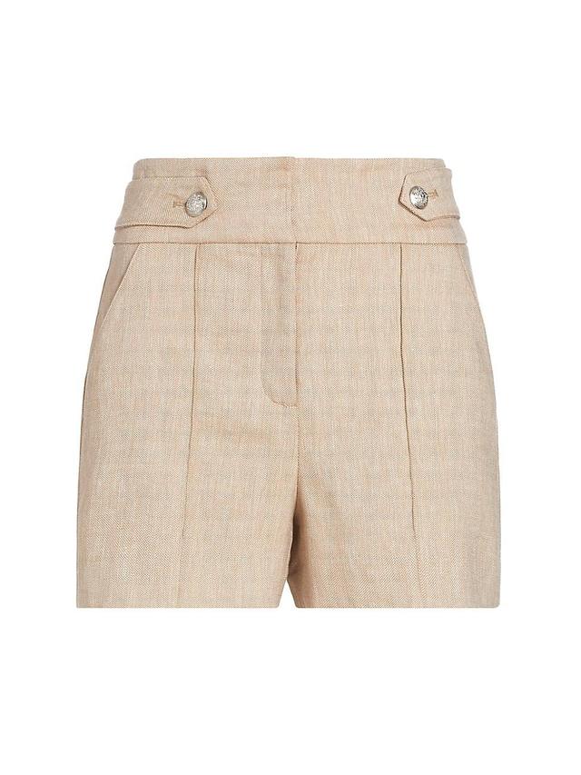 Womens Runo Linen-Blend Shorts Product Image