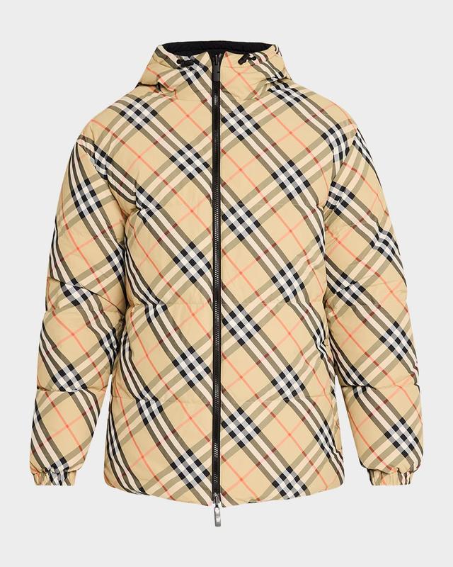 Mens Check Puffer Jacket Product Image