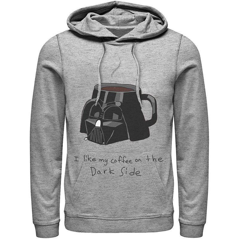 Mens Star Wars Darth Vader Mug I Like My Coffee On The Dark Side Hoodie Athletic Grey Product Image