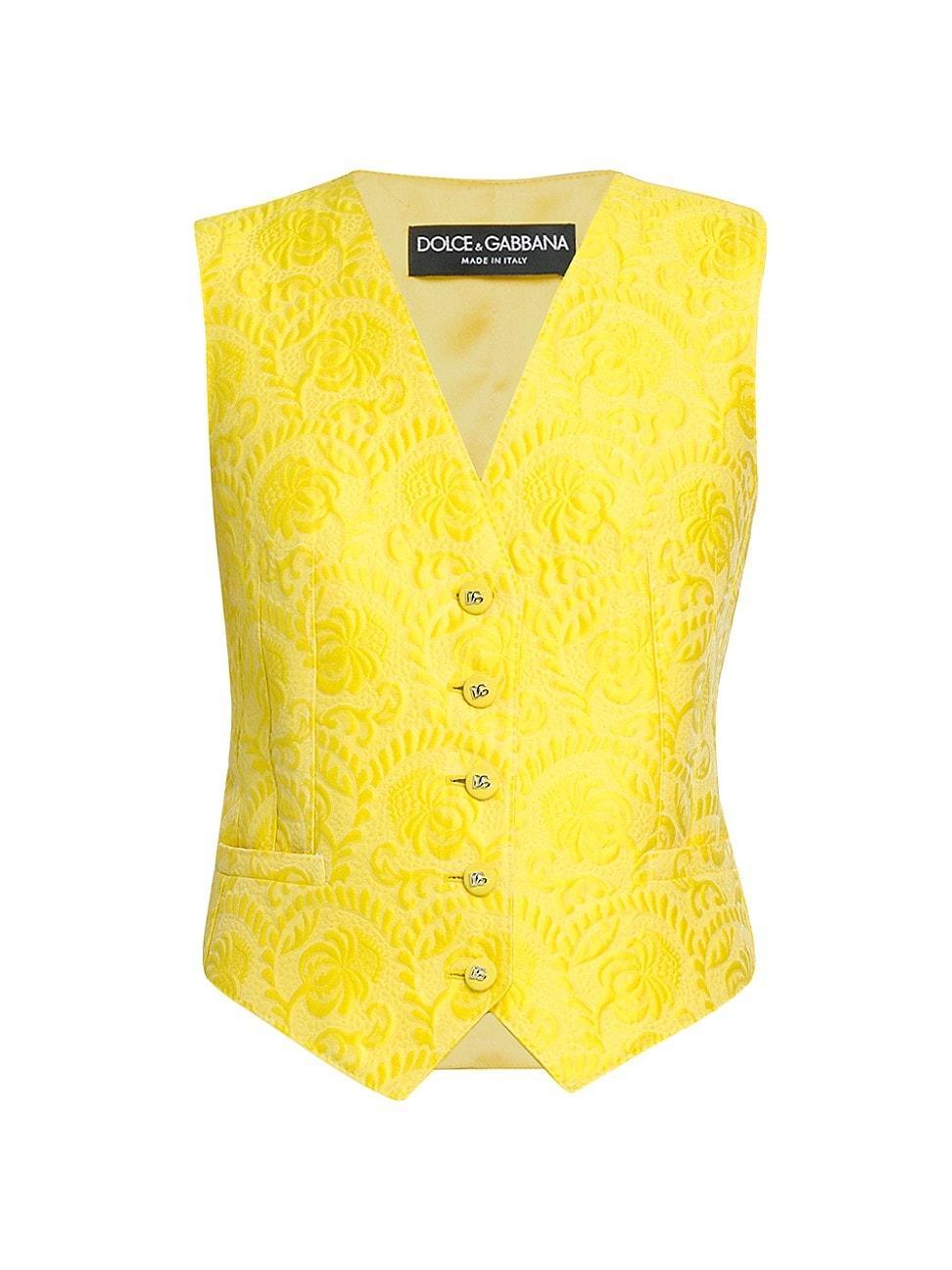 Womens Floral Embroidered Vest Product Image