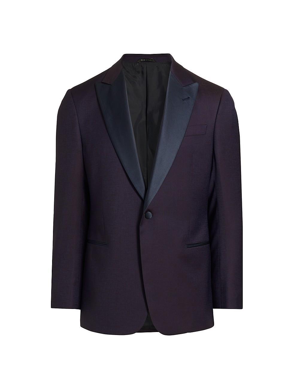 Mens Textured Wool-Blend Dinner Jacket Product Image