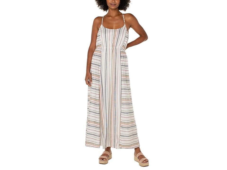 Liverpool Los Angeles Maxi Dress with Back Smocking Detail (Multicolor Stripe) Women's Dress Product Image