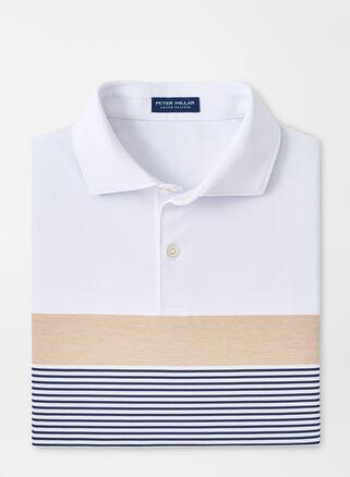 Peter Millar Mens Clef Performance Jersey Polo | Color: White | Size: M Product Image