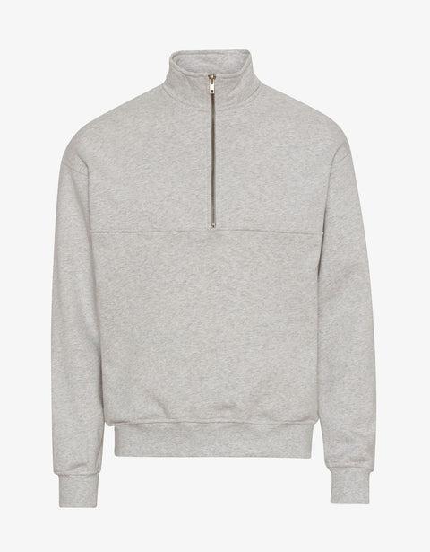 Organic Quarter Zip - Heather Grey Product Image