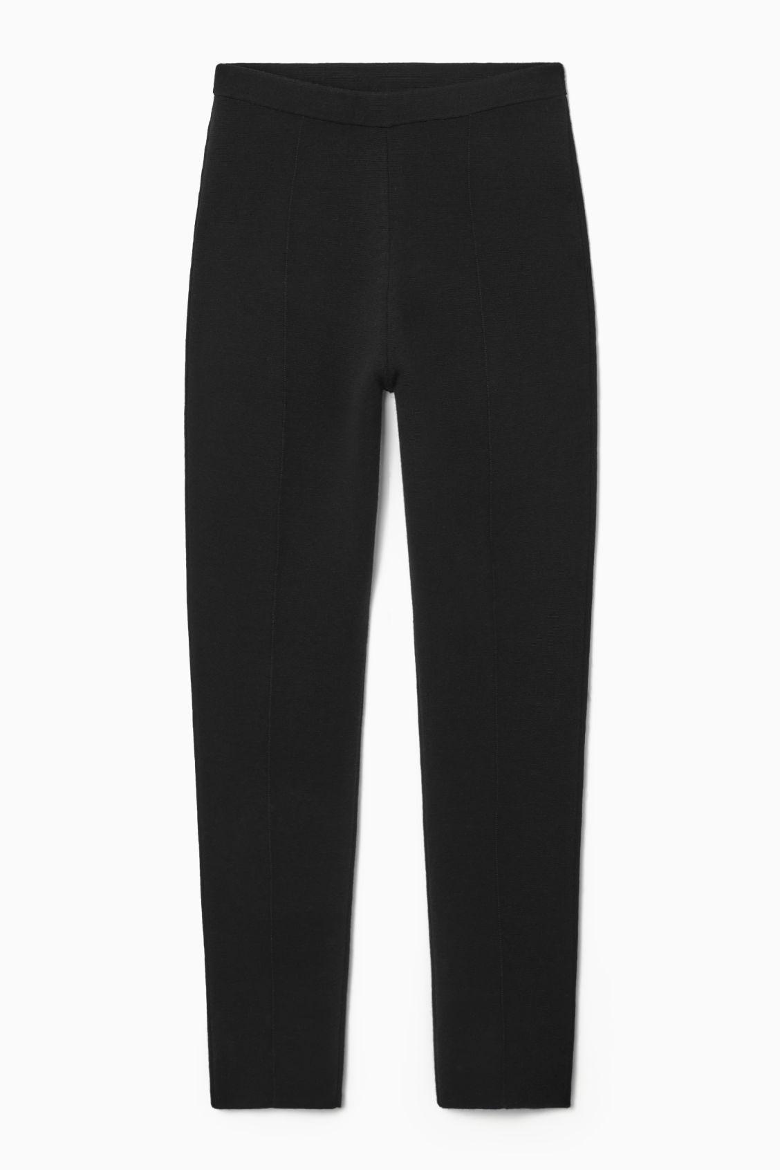 SLIM-FIT KNITTED PANTS Product Image