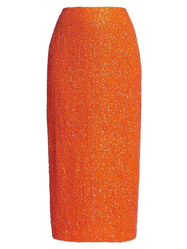 Womens Luciernaga Sequined Midi Skirt Product Image