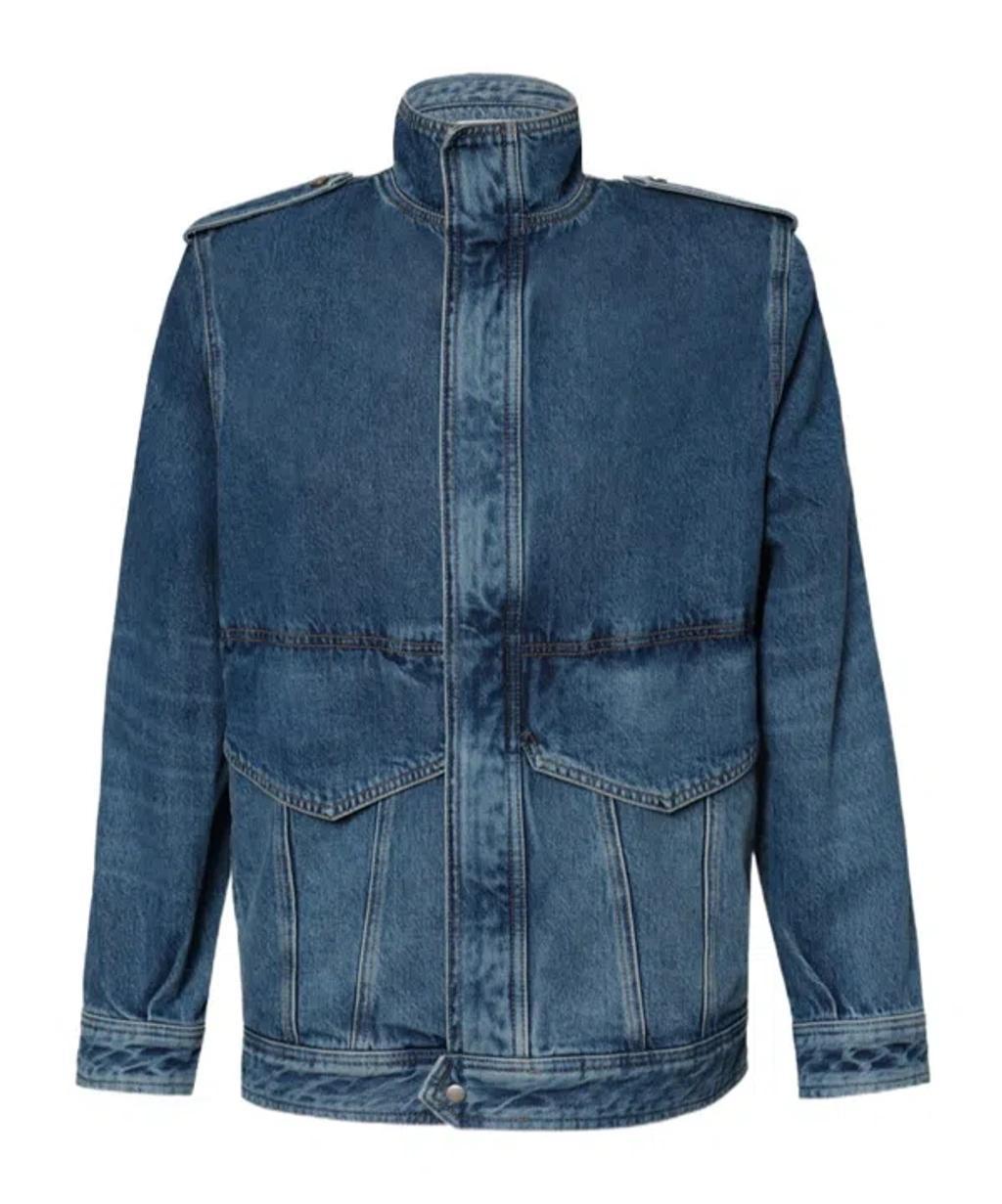 FRAME Long-sleeved Denim Coat In Blue product image