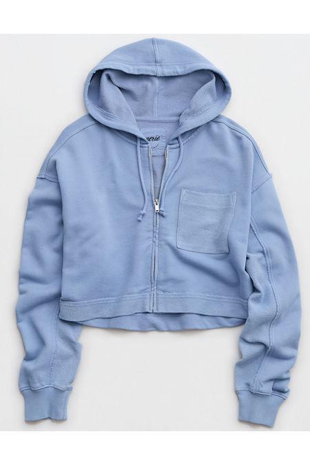 Aerie Cropped Full Zip Hoodie Women's product image