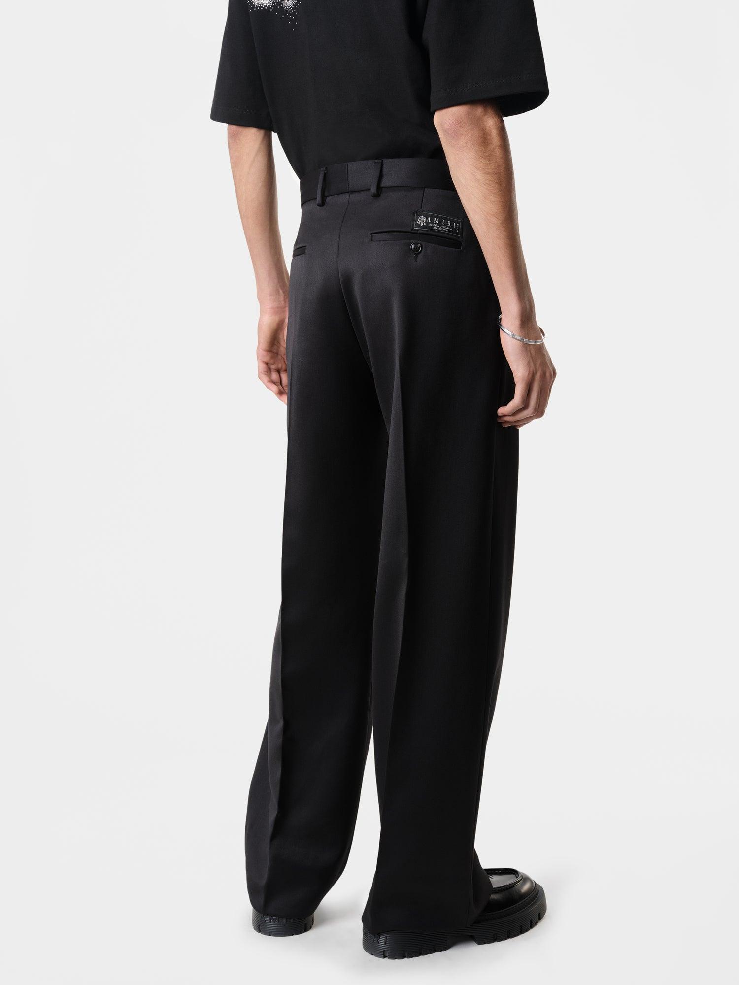 DOUBLE PLEATED PANT - Black Male Product Image