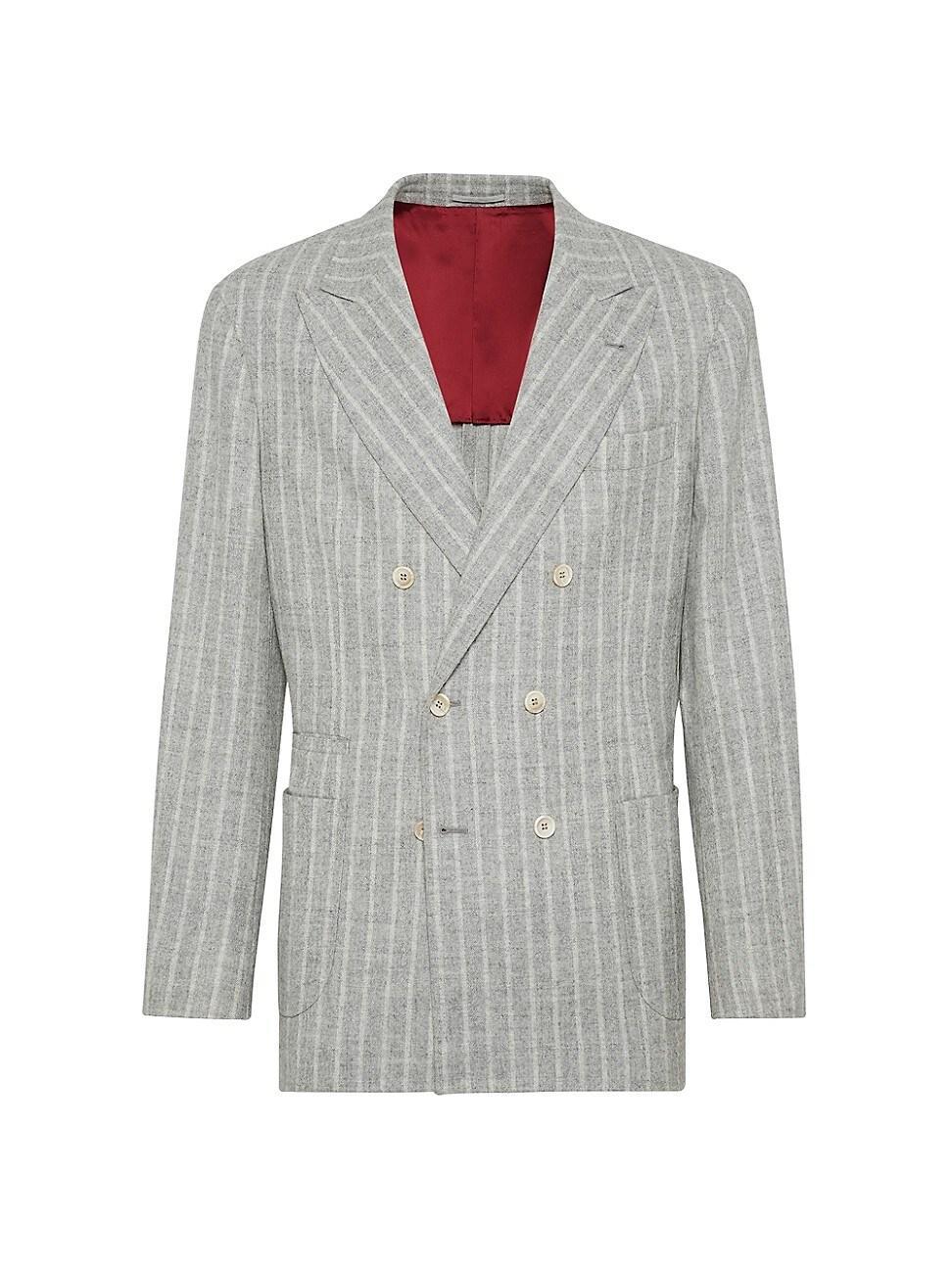 Mens One and a Half Breasted Deconstructed Blazer with Patch Pockets Product Image