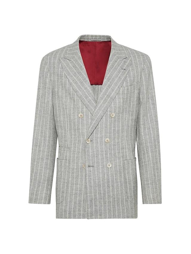 Mens One and a Half Breasted Deconstructed Blazer with Patch Pockets Product Image