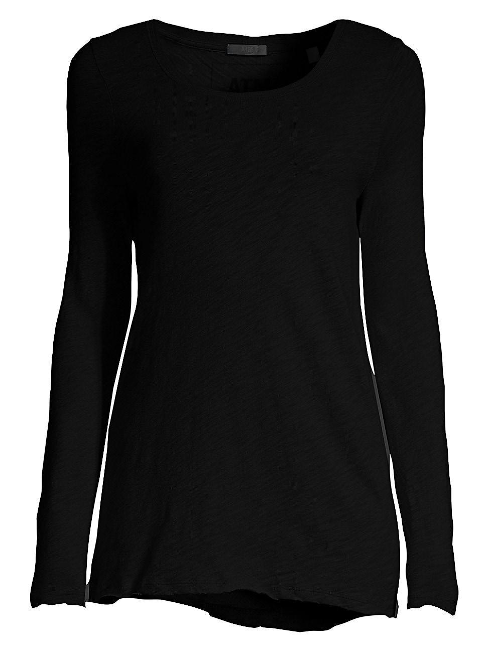 Womens Destroyed Wash Long-Sleeve Slub Jersey Tee Product Image