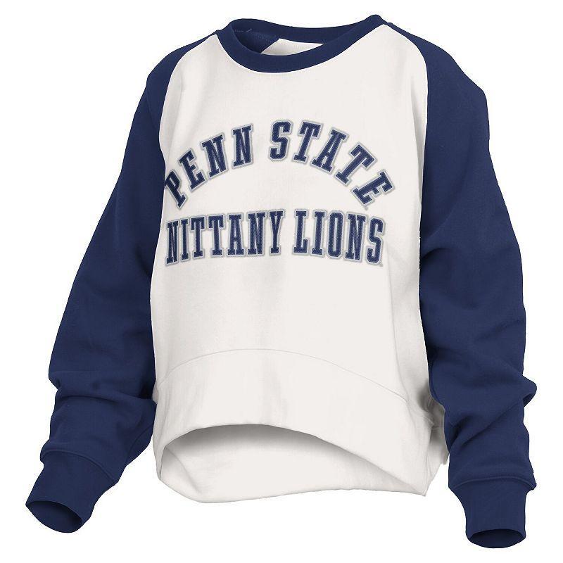 Womens Pressbox Penn State Nittany Lions Lotus Raglan Pullover Sweatshirt Product Image