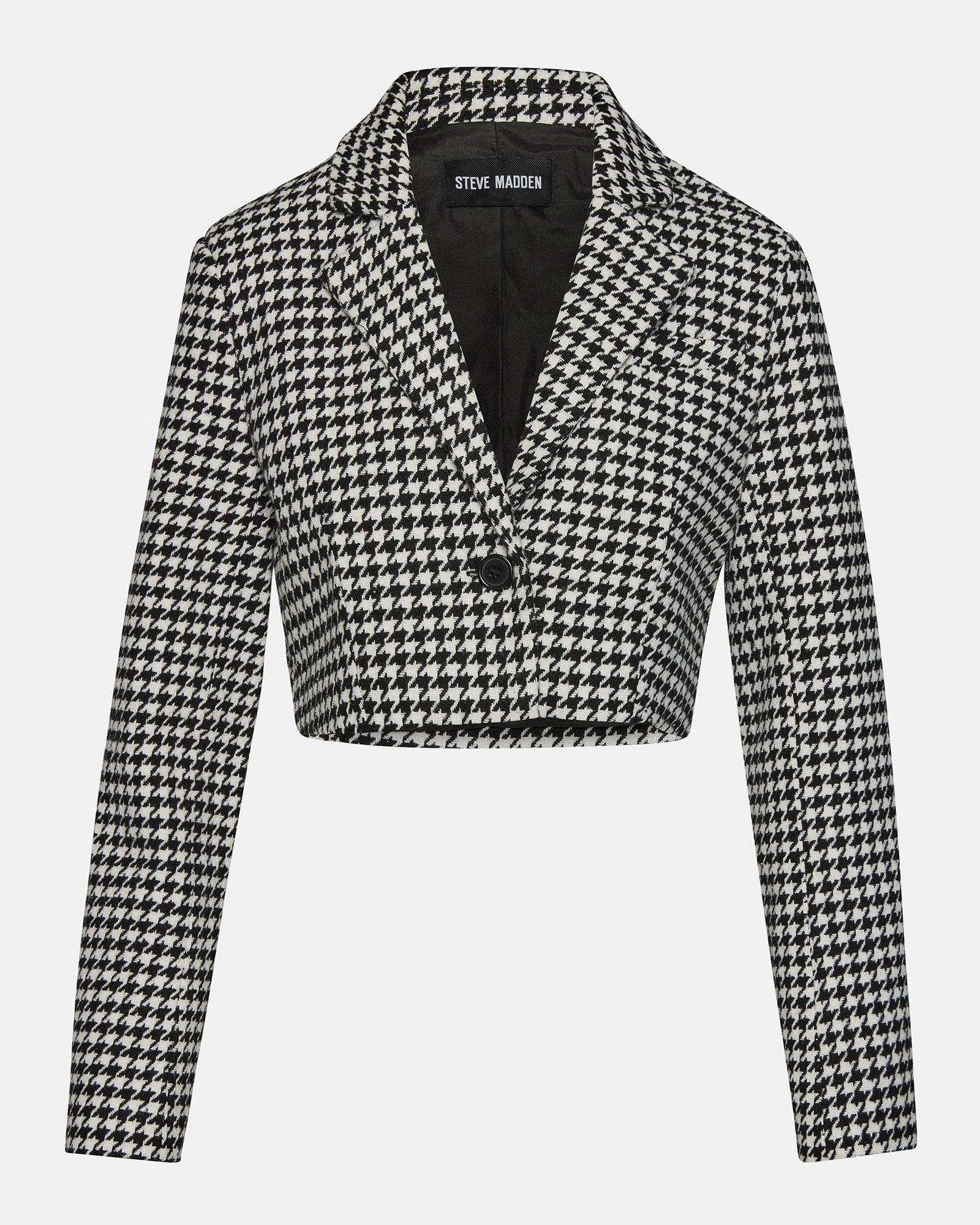 RUPI CROPPED BLAZER BLACK/WHITE Female Product Image