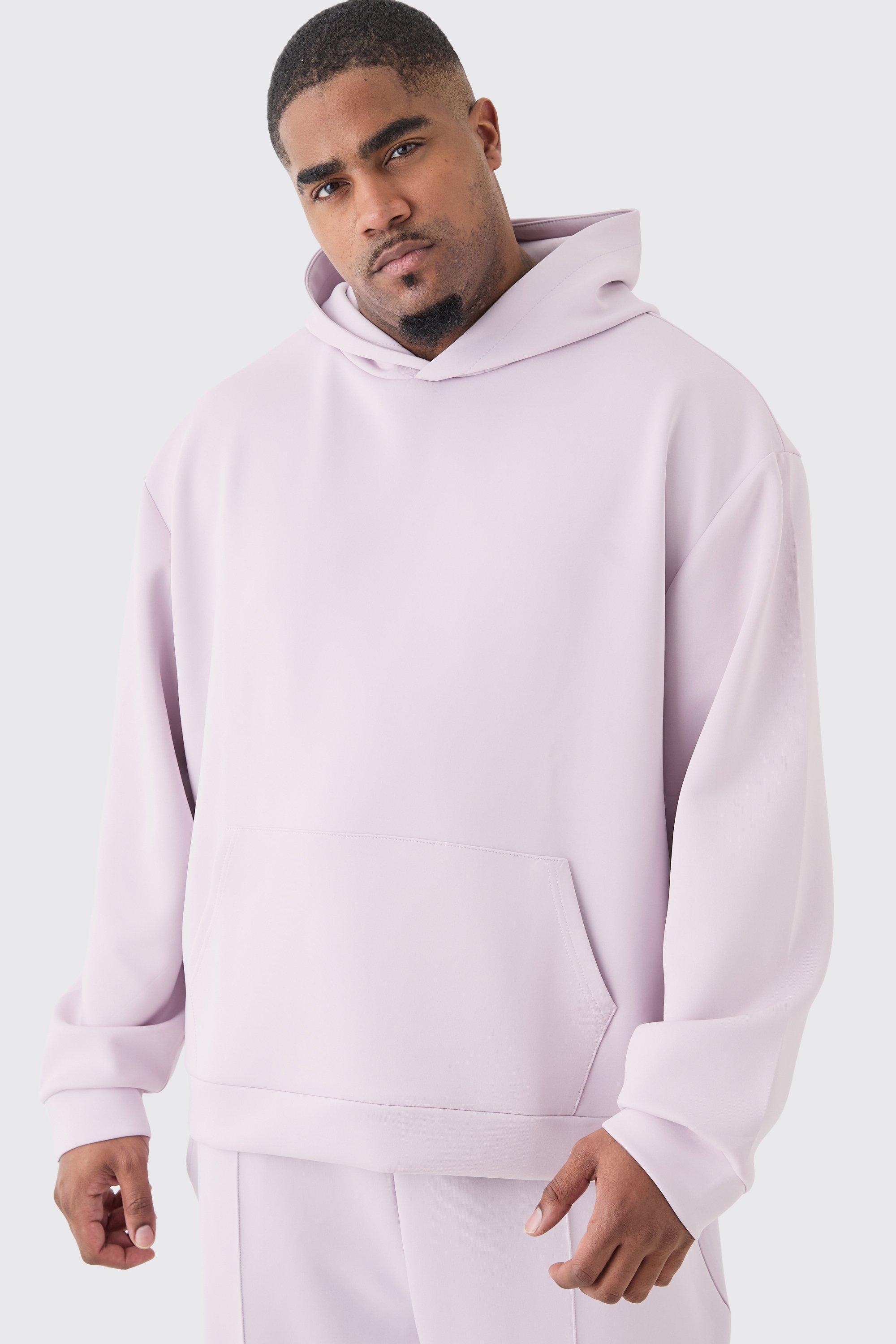 Plus Oversized Boxy Scuba Hoodie | boohooMAN USA Product Image