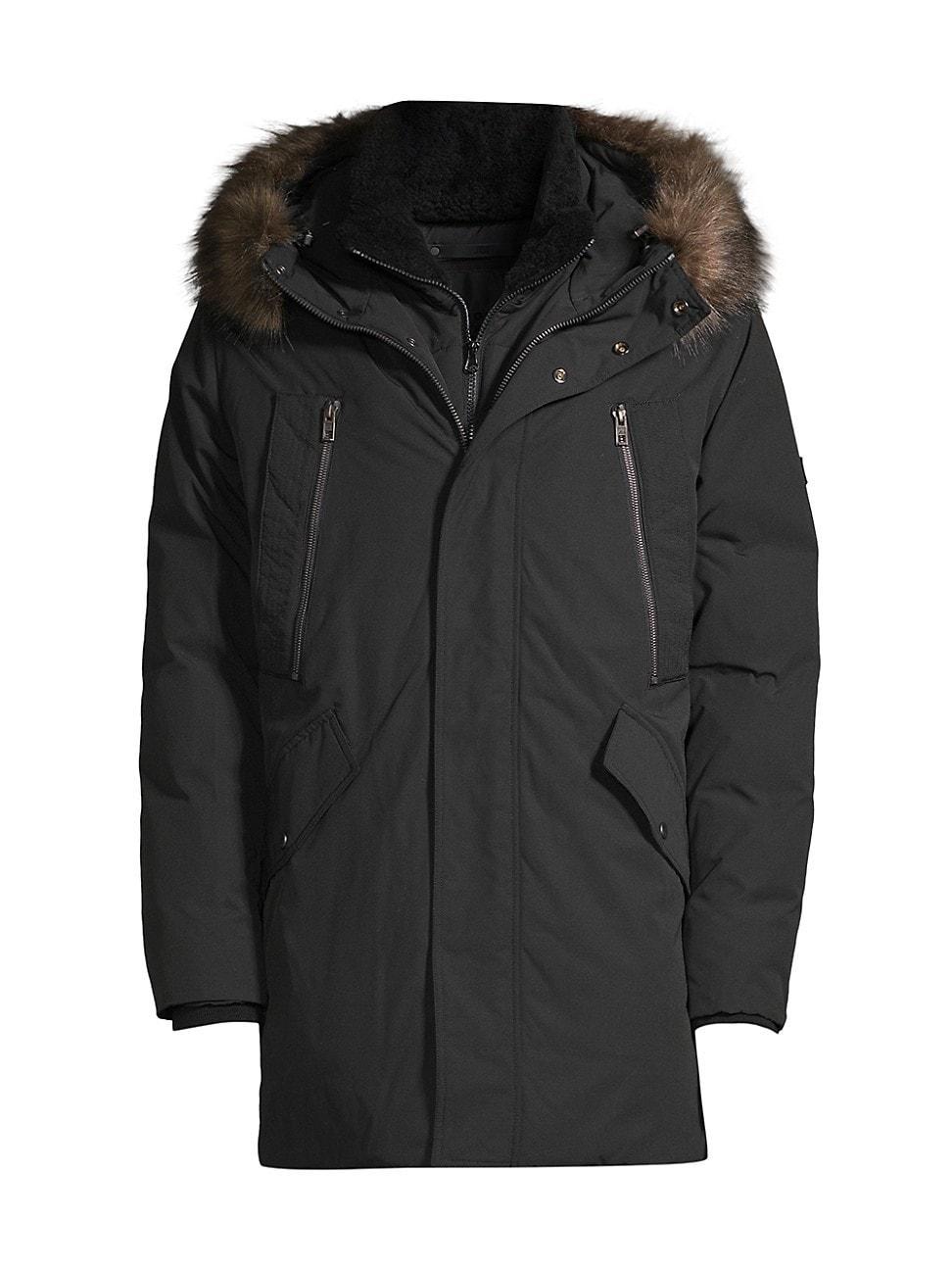 Mens Ventura Lamb Fur-Lined & Faux Fur-Trimmed Parka Product Image