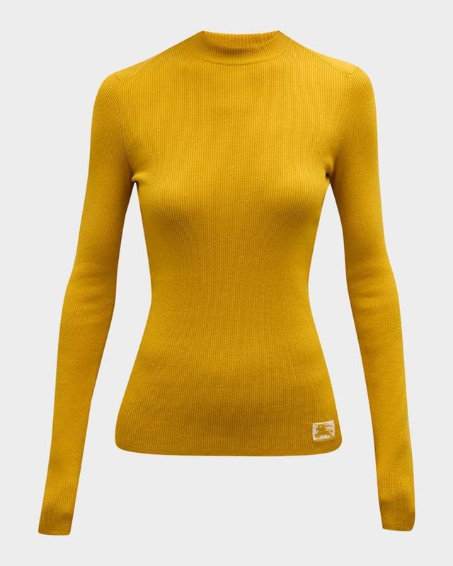 Fitted Cashmere Rib Crewneck Sweater Product Image