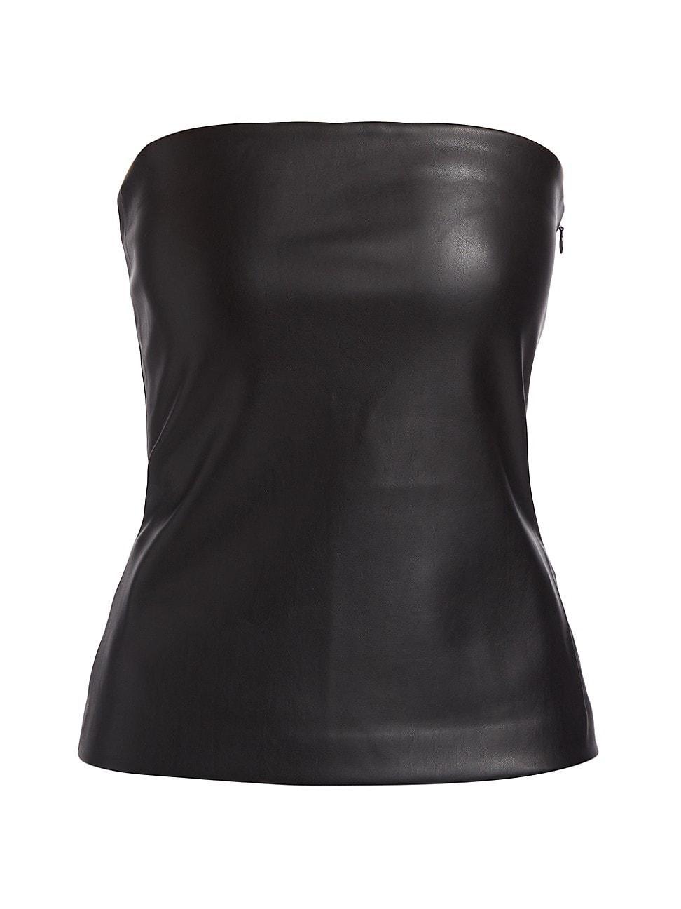 Womens Faux Leather Tube Top product image