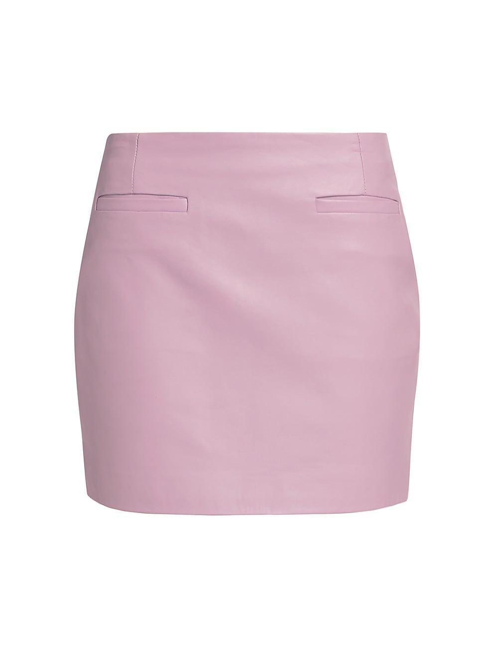 Womens Rowan Leather Miniskirt Product Image