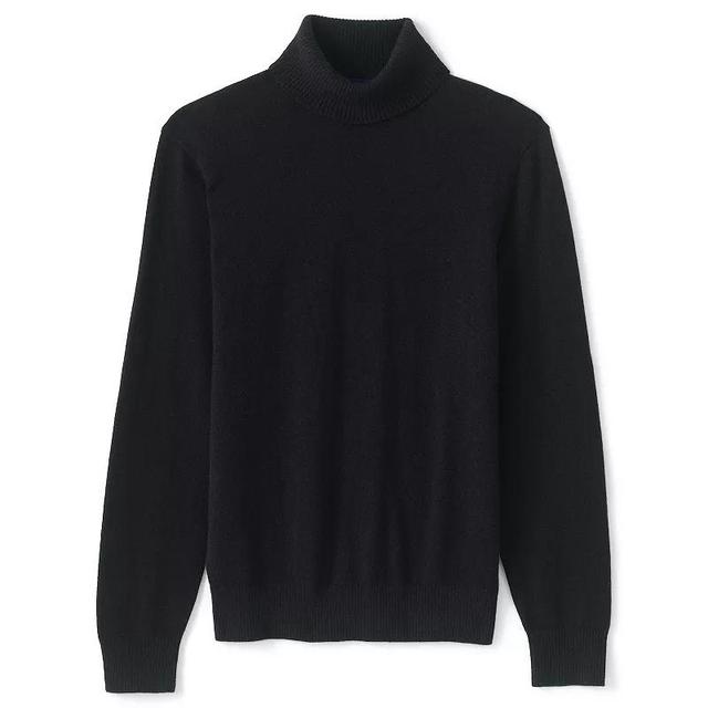 Mens Lands End Cashmere Turtleneck Sweater Radiant Blue Product Image