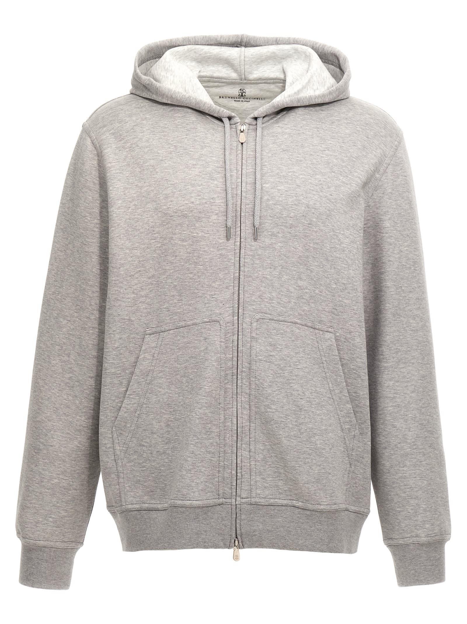 BRUNELLO CUCINELLI Hoodie In Gray Product Image