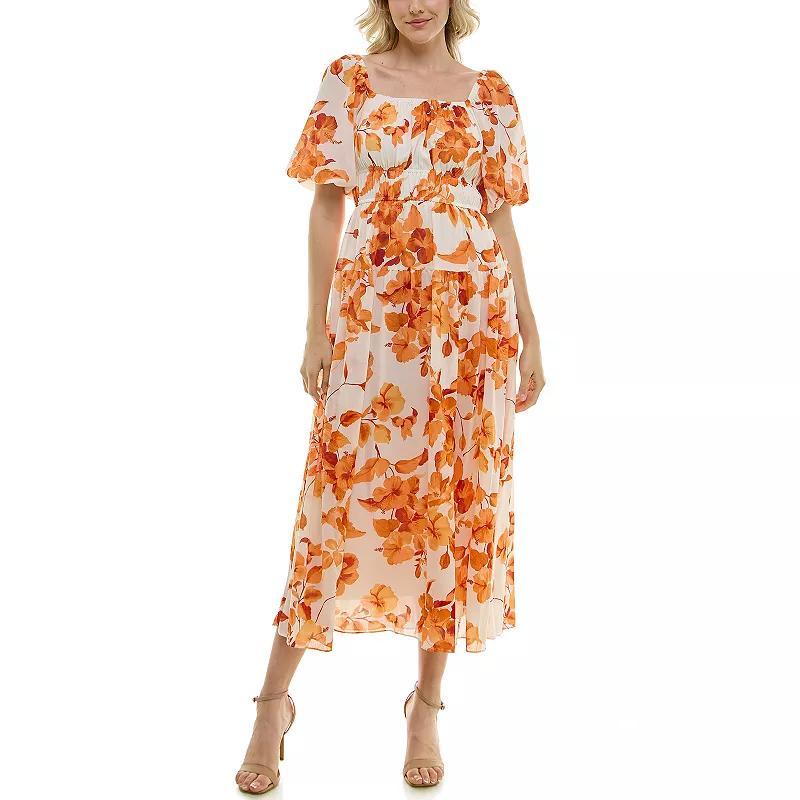 Womens Taylor Dress Squareneck Ruffled Maxi Dress Product Image