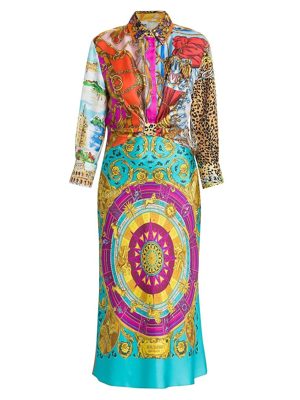 Womens Archive Scarves Mandala Silk Shirtdress Product Image