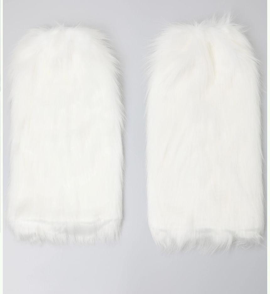 Plain Fluffy Leg Warmers Product Image