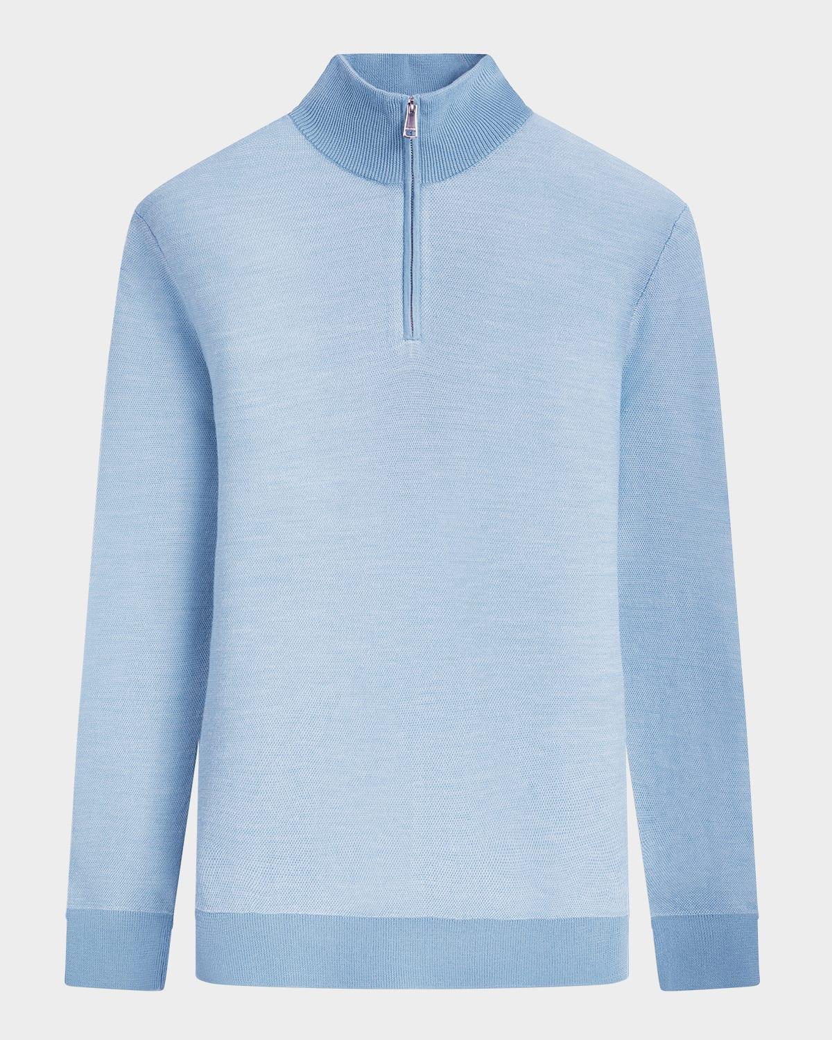 Men's Quarter-Zip Birdseye Sweater Product Image