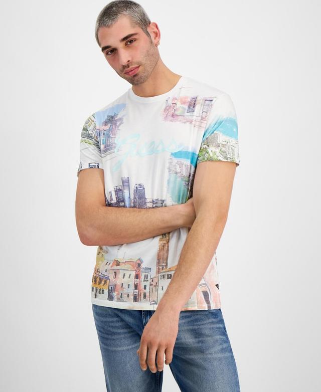 Guess Mens Regular-Fit Riviera Graphic T-Shirt Product Image