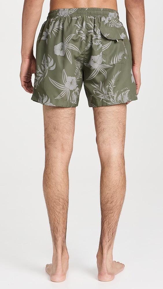 BOSS Reev Tropical Print Swim Trunks 4.75" | Shopbop Product Image