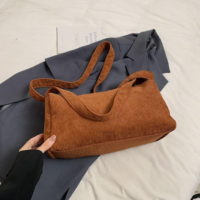 Plain Corduroy Shoulder Bag Product Image