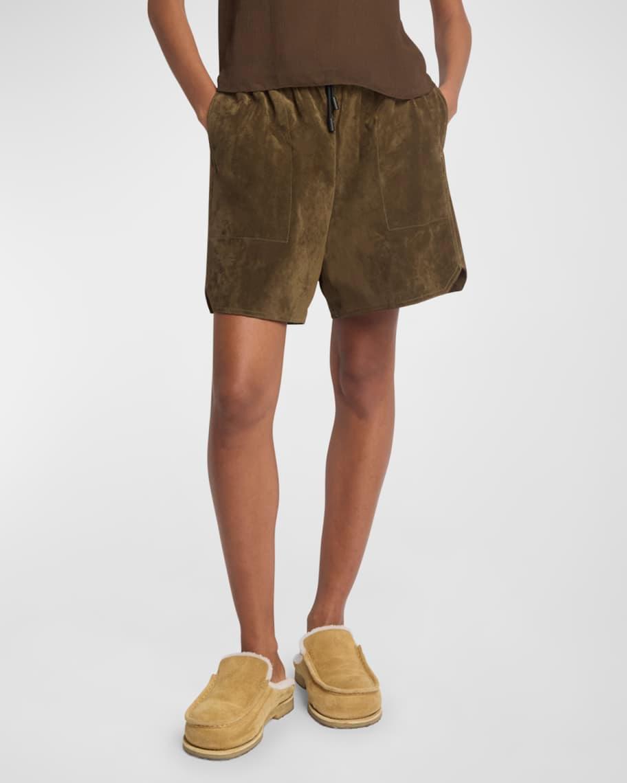 Drawstring Suede Shorts Product Image