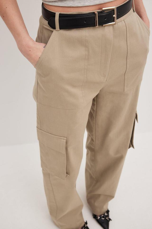 High Waist Cargo Pocket Pants Product Image