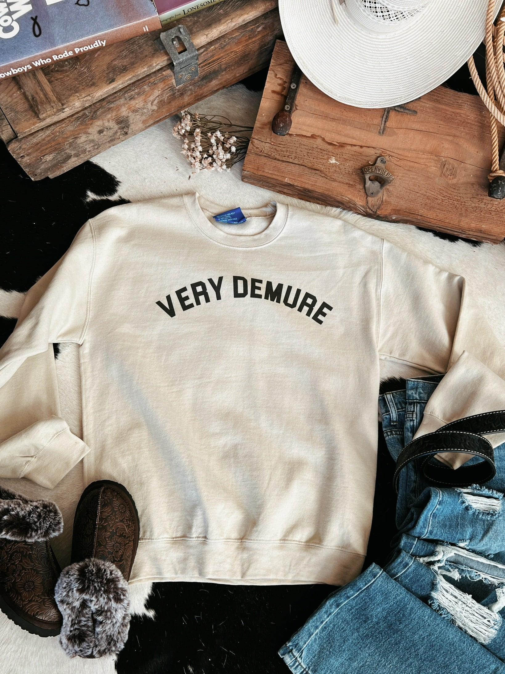 Very Demure Crewneck Sweatshirt Product Image