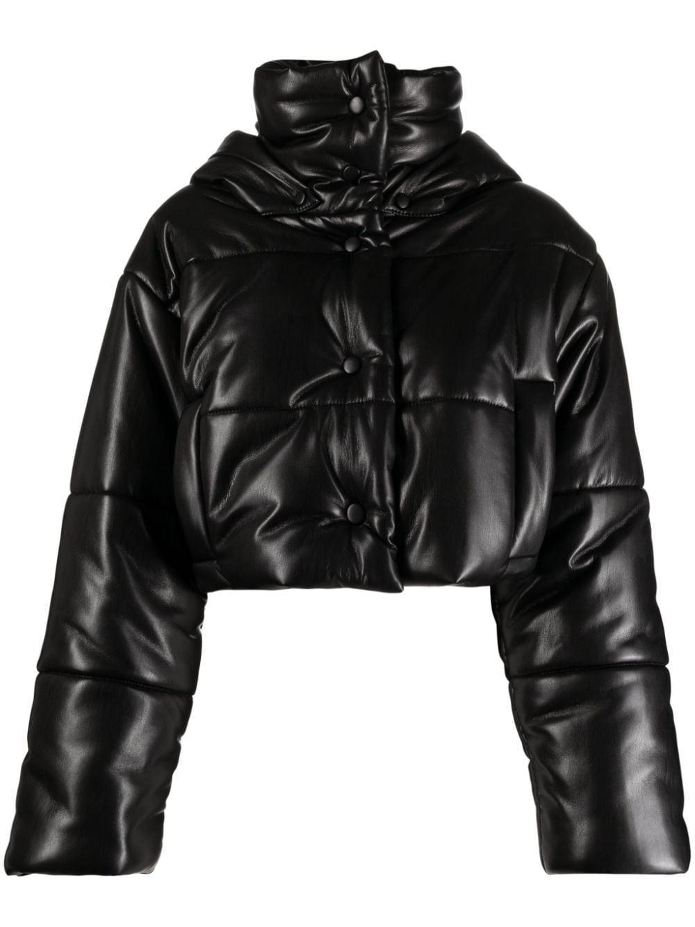 hooded cropped puffer jacket product image