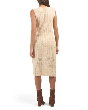 Sleeveless Crochet Sweater Dress for Women Product Image