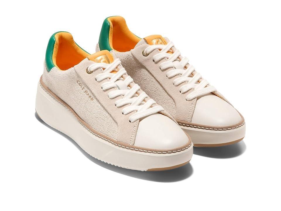 Cole Haan Grandpro Topspin Sneakers (Natural Canvas/Ivory/Green Jacket) Women's Shoes Product Image