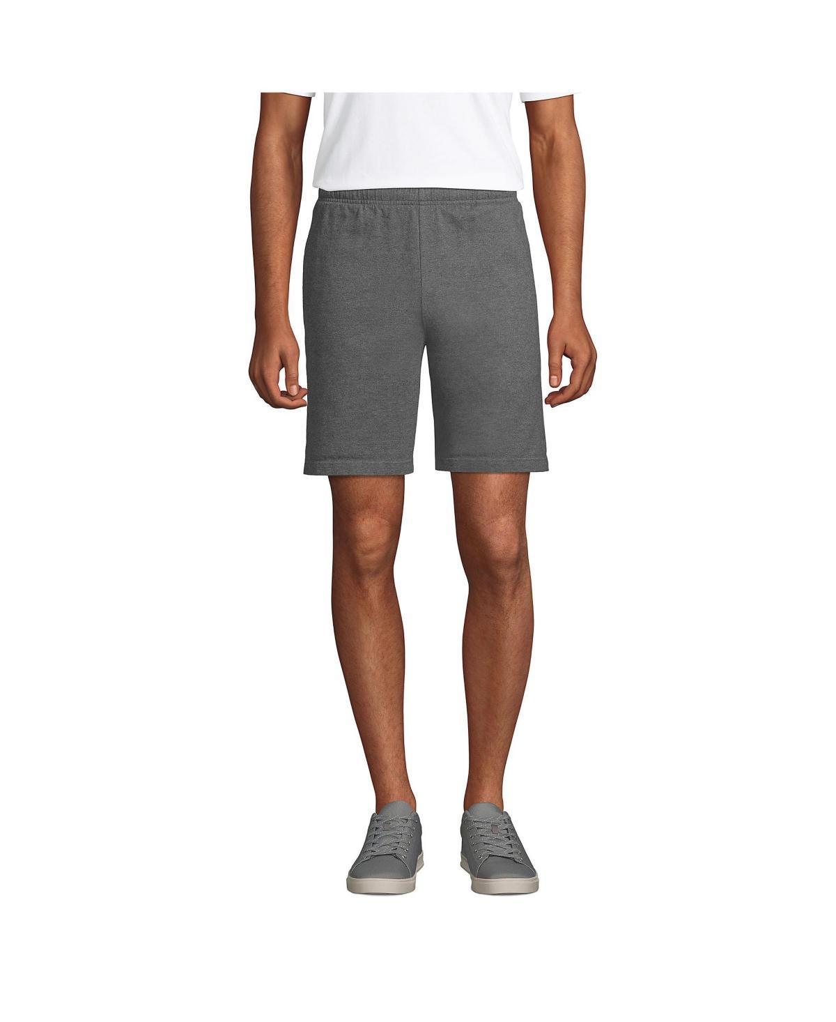 Mens Lands End Jersey Knit Shorts Gray Grey Product Image