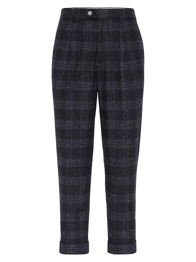 Mens Flecked Silk, Wool and Cashmere Fit Trousers Product Image