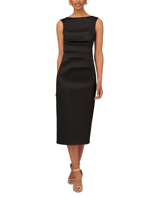 Womens Draped Mikado Sheath Dress Product Image