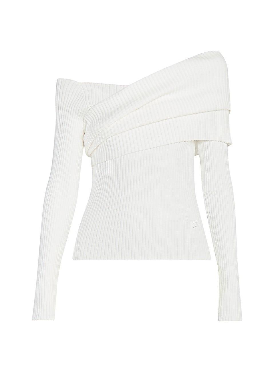 Womens Twist Rib-Knit Sweater Product Image