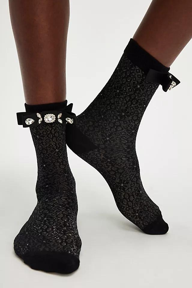 Crystal Craze Bow Lace Socks Product Image