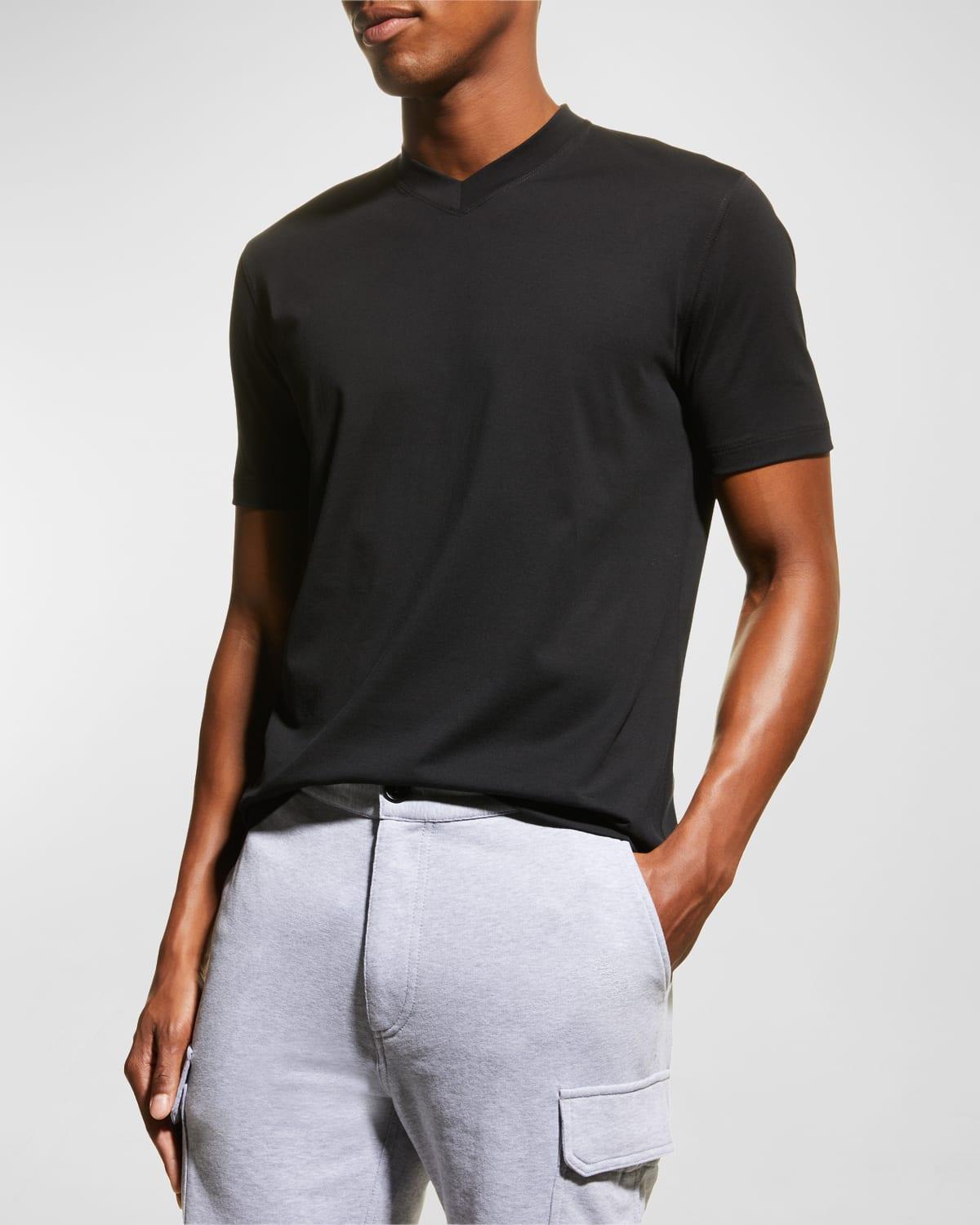 Mens Basic-Fit V-Neck T-Shirt Product Image