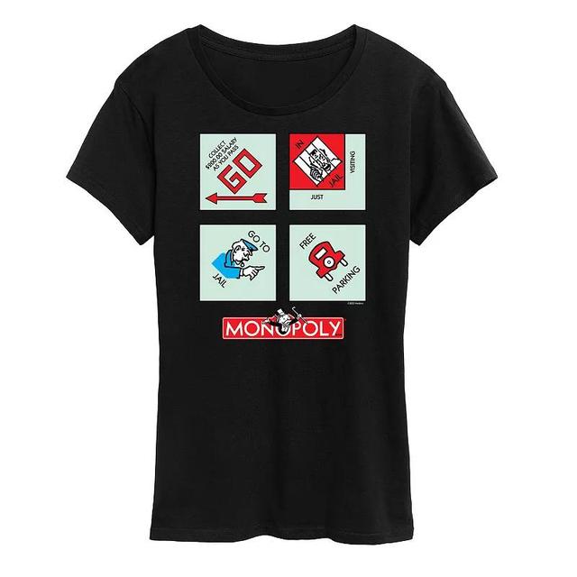 Womens Monopoly Corner Squares Graphic Tee by Hasbro Product Image