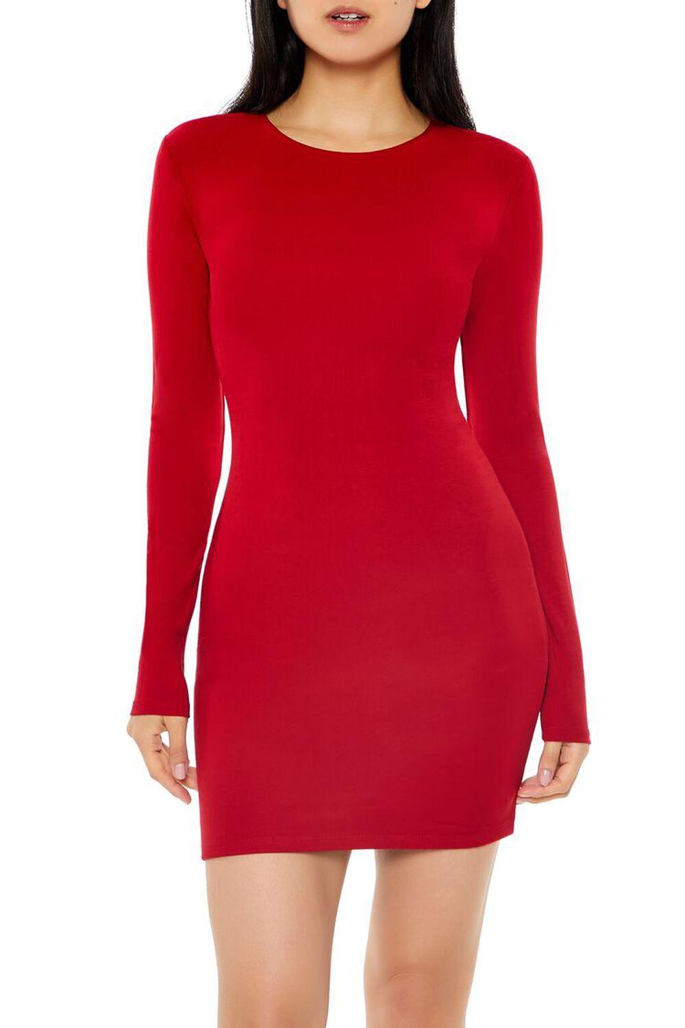 Long-Sleeve Bodycon Mini Dress | Forever 21 Product Image